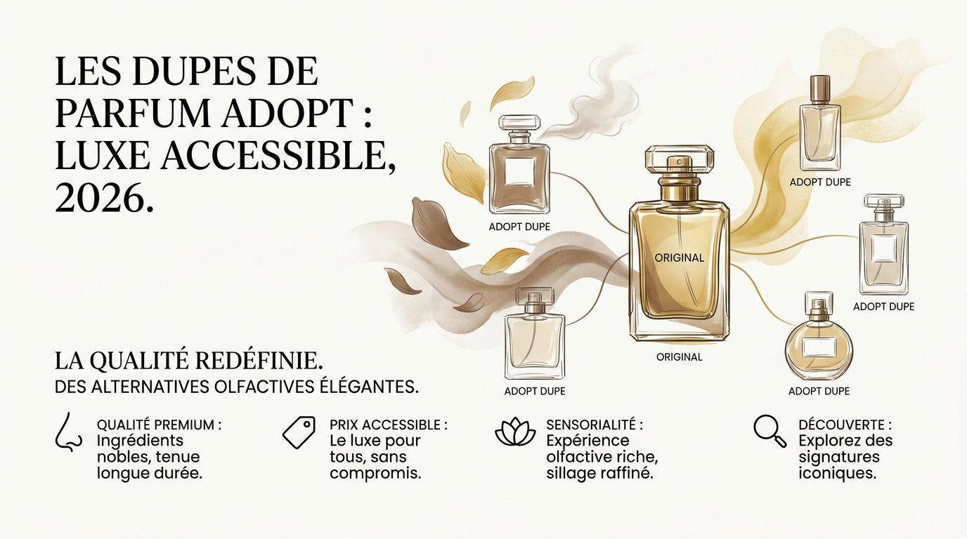 Flacons de parfums Adopt fabriqués en France offrant une alternative accessible aux grandes marques de luxe