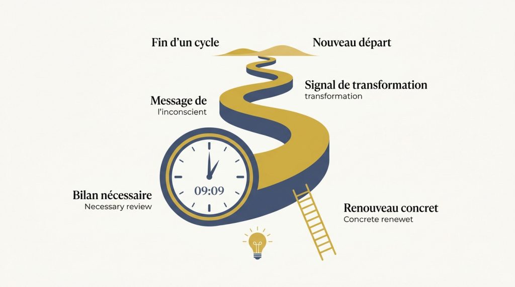 Heure miroir 09h09 : signification et message de renouveau