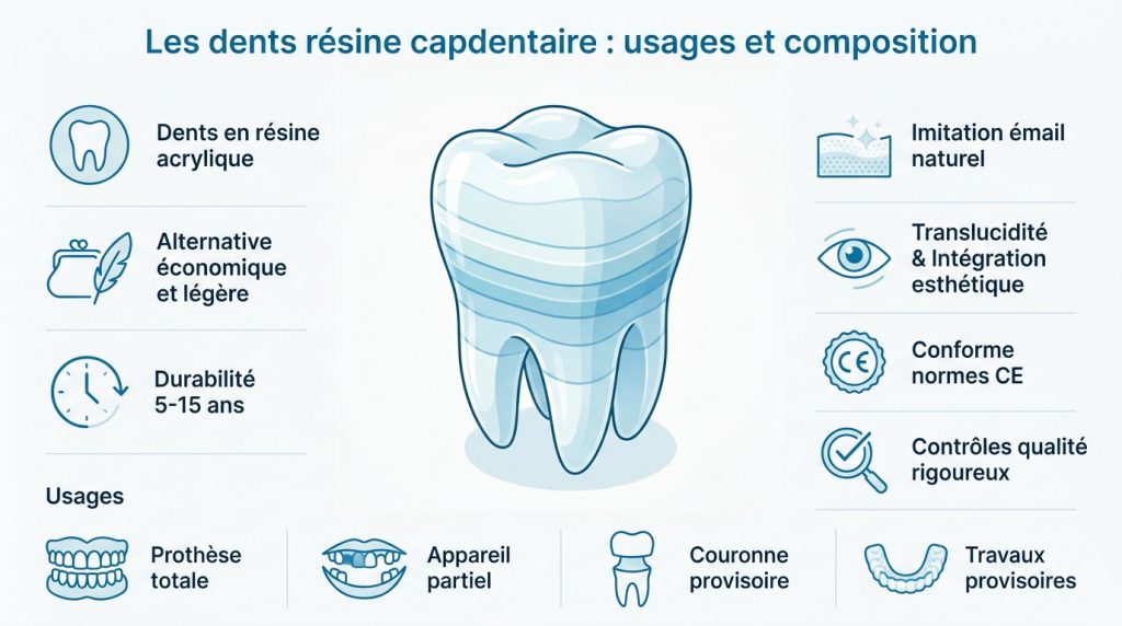 Dents résine capdentaire : prix, usages et entretien