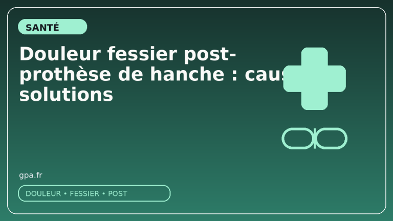 Douleur fessier post-prothèse de hanche : causes, solutions