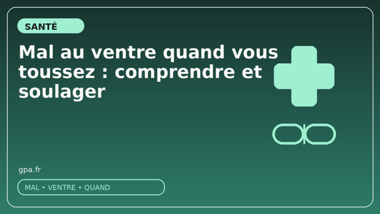 Mal au ventre quand vous toussez : comprendre et soulager