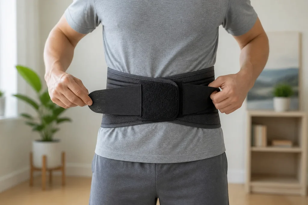 Ajustement dune ceinture lombaire ergonomique