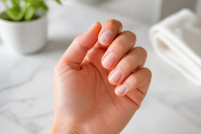 Gros plan sur un ongle sain