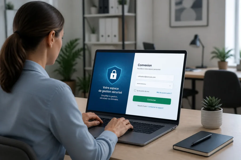 Connexion securisee a un espace de gestion