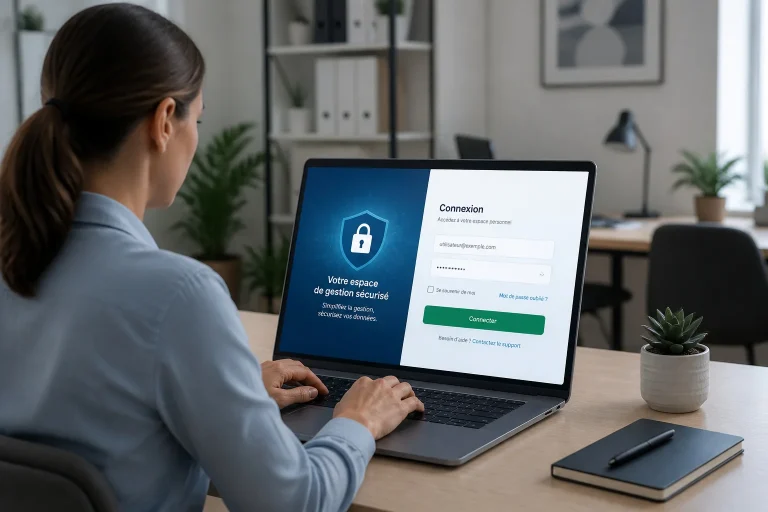 Connexion securisee a un espace de gestion