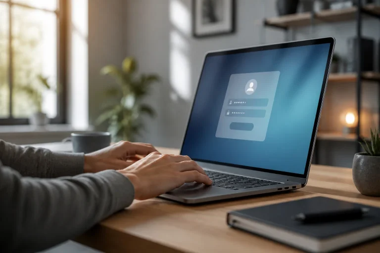 Connexion securisee sur ordinateur portable