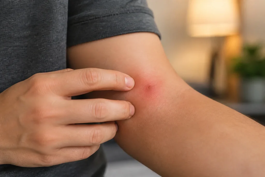 Morsure daraignee sur un avant bras