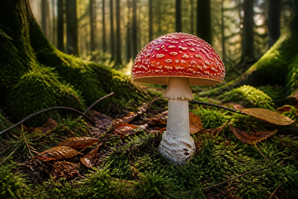 Amanite tue mouches dans la foret