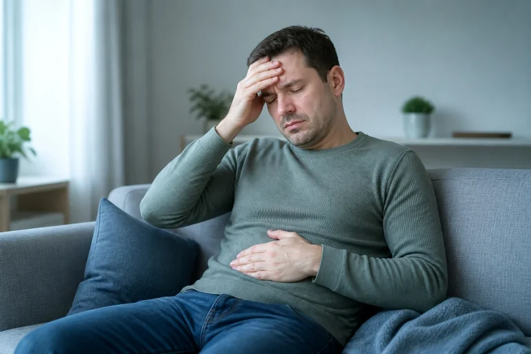 Homme souffrant dun malaise