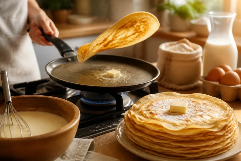 Crepes maison parfaites en preparation
