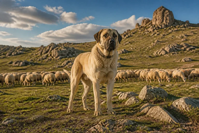 Kangal vigilant dans le paysage turc