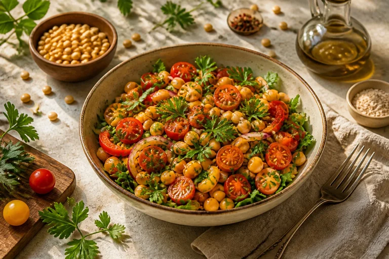 Salade gourmande de lupins aux legumes frais